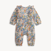 Long Sleeve Ruffle Romper - Flora