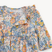 Long Sleeve Ruffle Romper - Flora