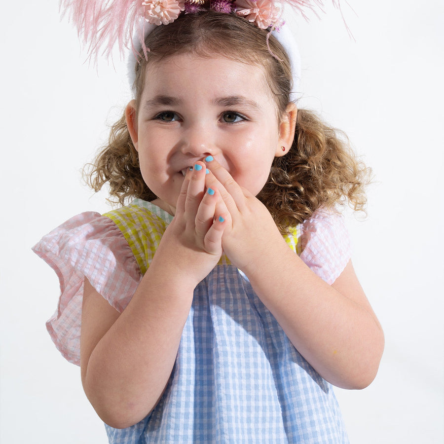 Woven Flutter Sleeve and Short Set - Multi Gingham