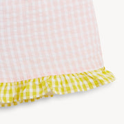 Woven Flutter Sleeve and Short Set - Multi Gingham