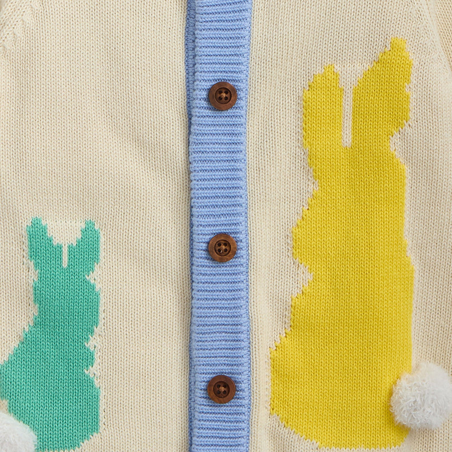 Magnetic Cardigan - Yellow Bunny