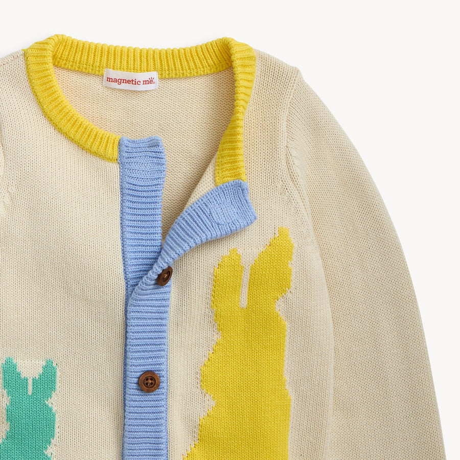 Magnetic Cardigan - Yellow Bunny