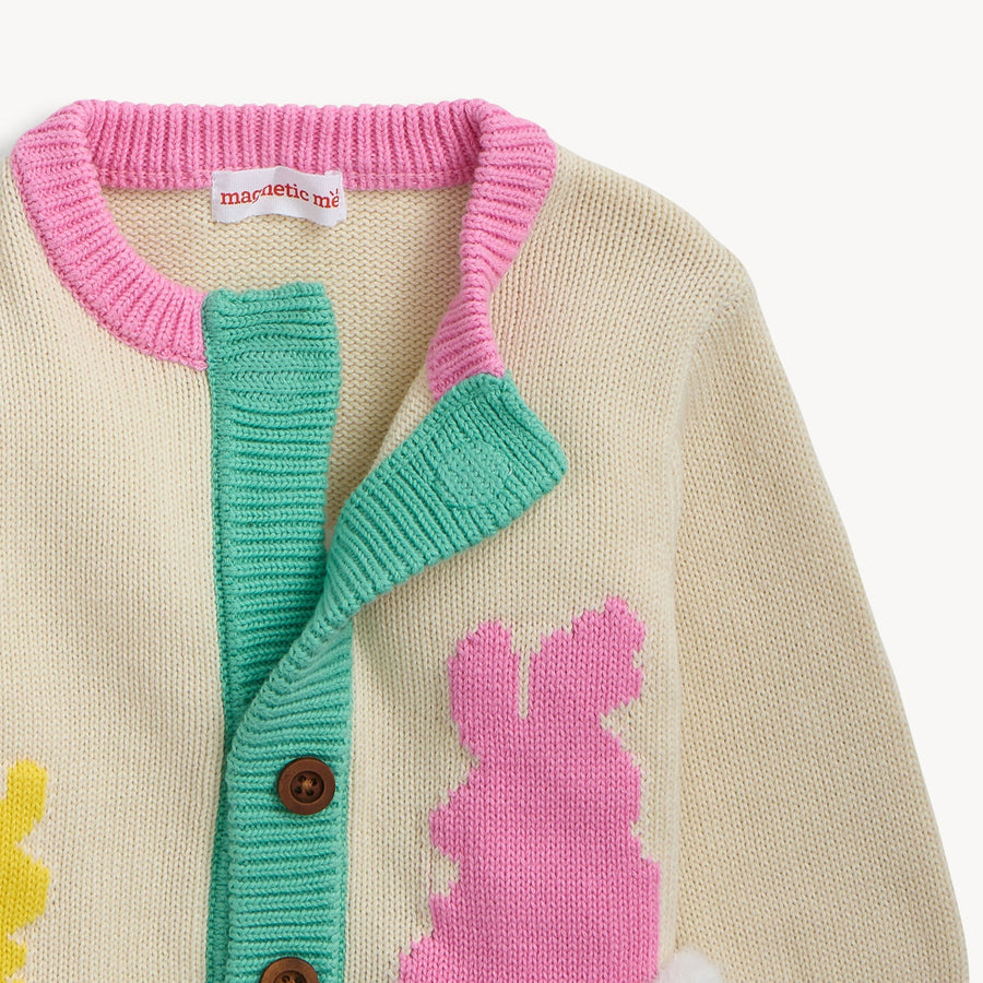 Magnetic Cardigan - Pink Bunny