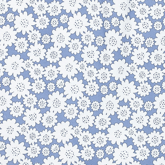 Ruched Romper - Blue Daisies