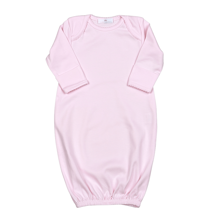 Pink Gown with Pink Picot Trim