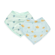Luxe Muslin Bandana Bib Set - Ocean Explorer