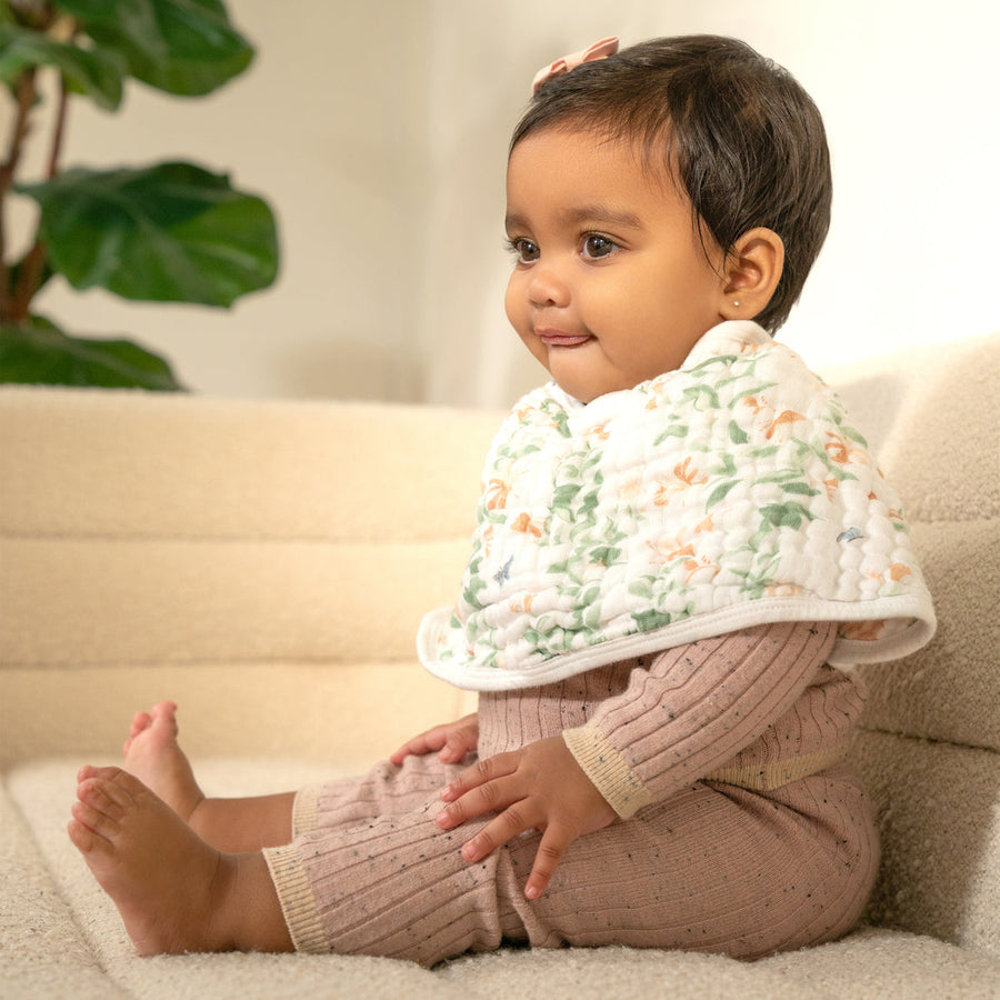 Classic Muslin Burpy Bib - Butterfly Garden