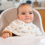 Classic Muslin Burpy Bib - Giraffe Safari