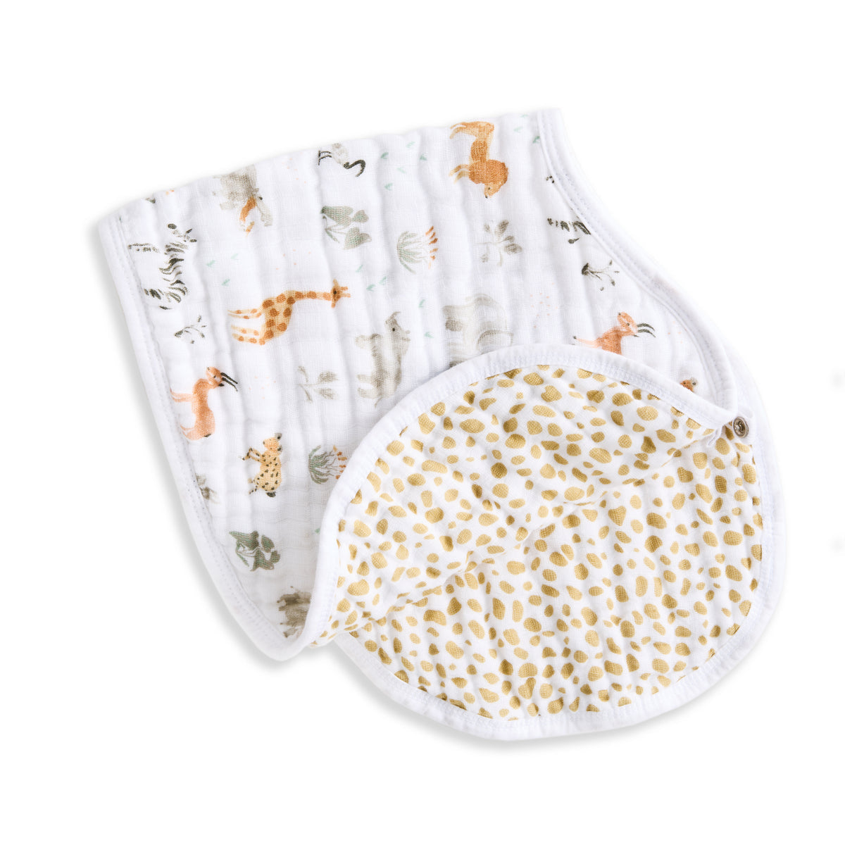 Classic Muslin Burpy Bib - Giraffe Safari
