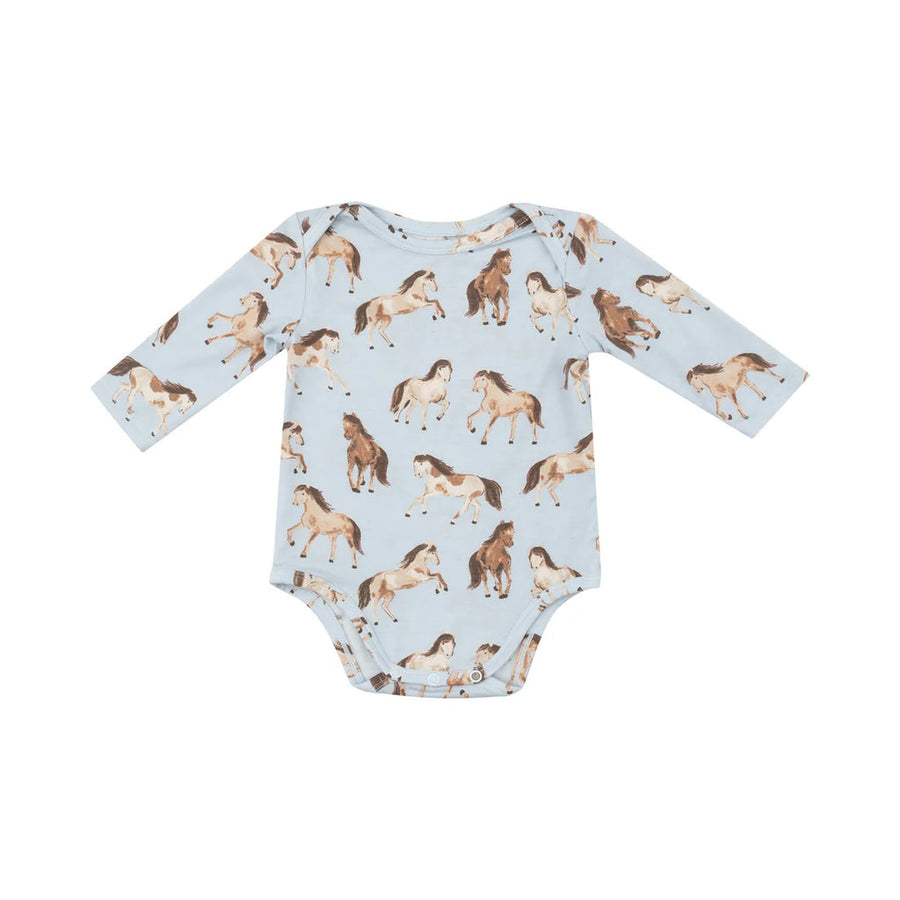 Long Sleeve Bodysuit - Horses