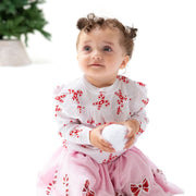 Candy Canes Ruffle Shirt