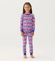Organic Cotton Pajama Set - Stripes & Hearts