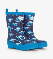 Matte Rain Boots- Painted Dinos