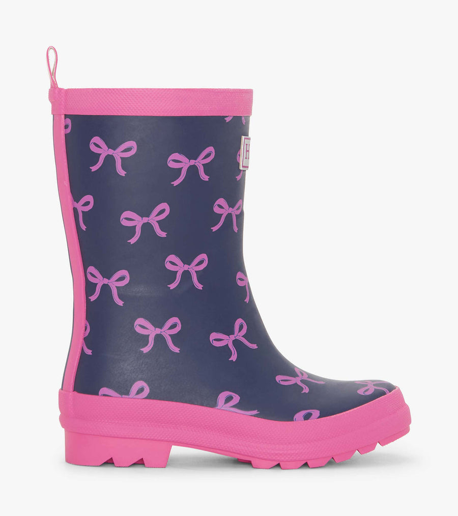 Matte Rain Boots- Teeny Bows