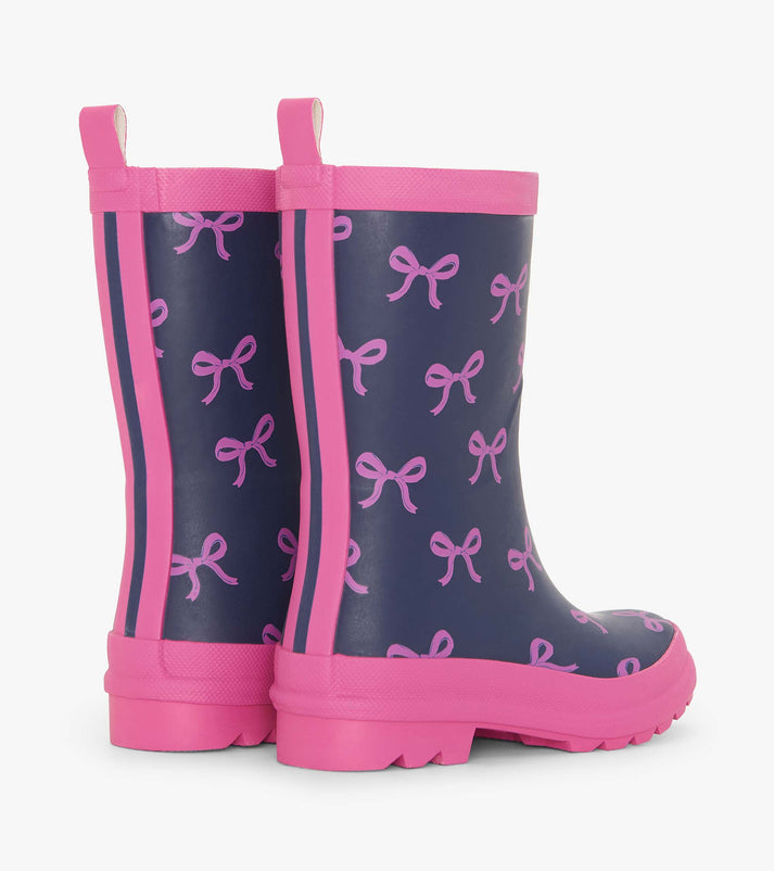 Matte Rain Boots- Teeny Bows