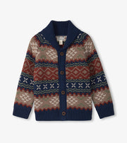 Shawl Collar Cardigan - Vintage Fair Isle