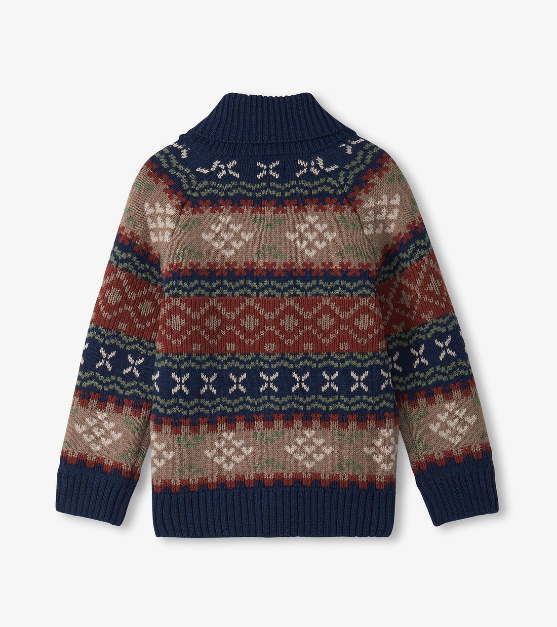 Shawl Collar Cardigan - Vintage Fair Isle
