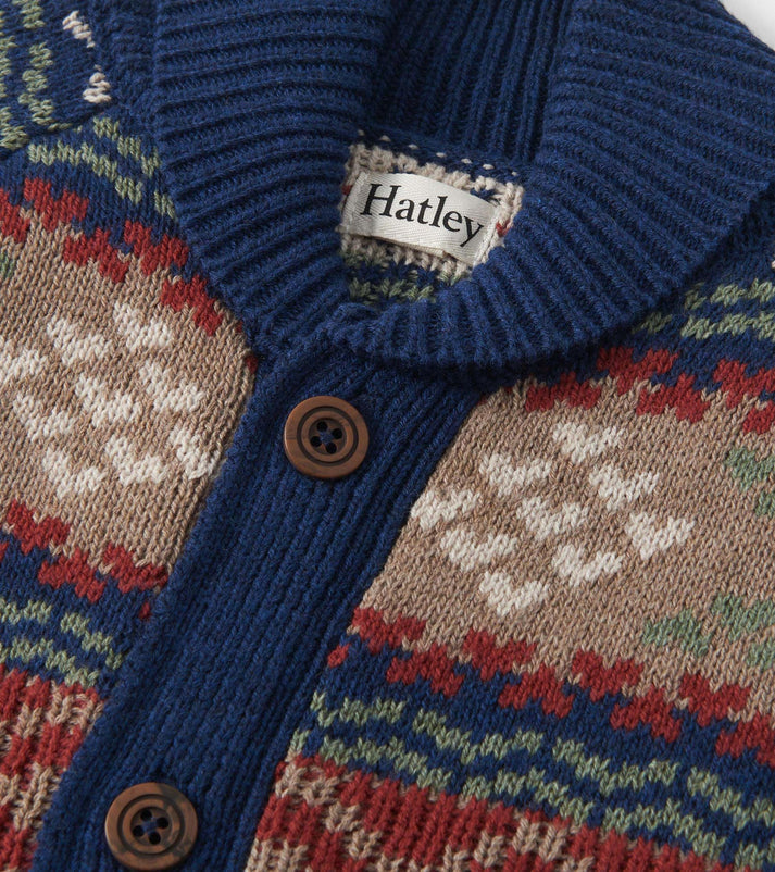 Shawl Collar Cardigan - Vintage Fair Isle
