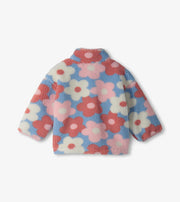 Big Flowers Faux Sherpa Jacket