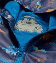 Zip Up Rain Jacket - Colorful Dinos