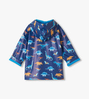 Zip Up Rain Jacket - Colorful Dinos