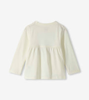 Ornament Bow Gathered Back Tee
