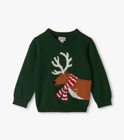 V-Neck Sweater - Reindeer