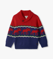 Holiday Pullover Sweater - Moose