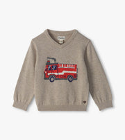 V-Neck Sweater - Firetruck