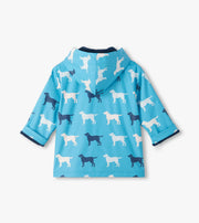 Color Change Zip Up Rain Jacket - Dog Silhouette