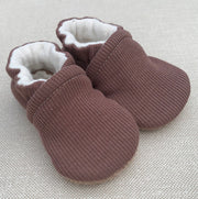 Organic Cotton Knit Slippers -  Ribbed Sunbake