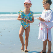 Wide Frill Swimsuit- Lemon Drops