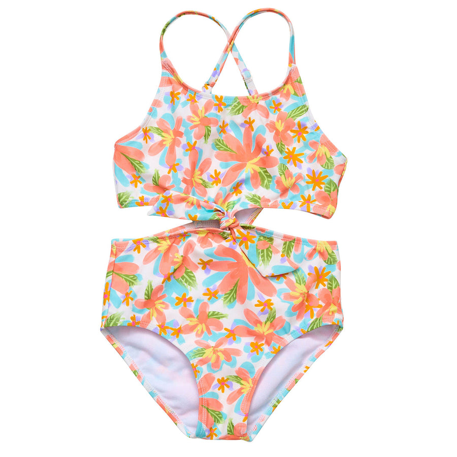 Hawaiian Luau Cut Out Swimsuit