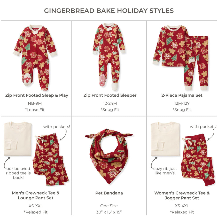 2-Piece PJ Set - Gingerbread Bake