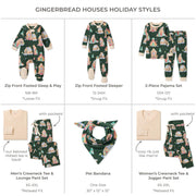 Organic Cotton 2-Piece PJ Set - Gingerbread Houses
