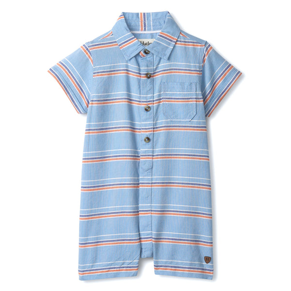Cotton Chambray Romper - Summer Stripe