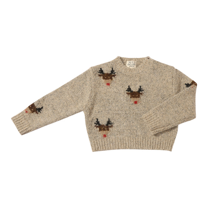 Rudy Sweater - Beige Raindeer