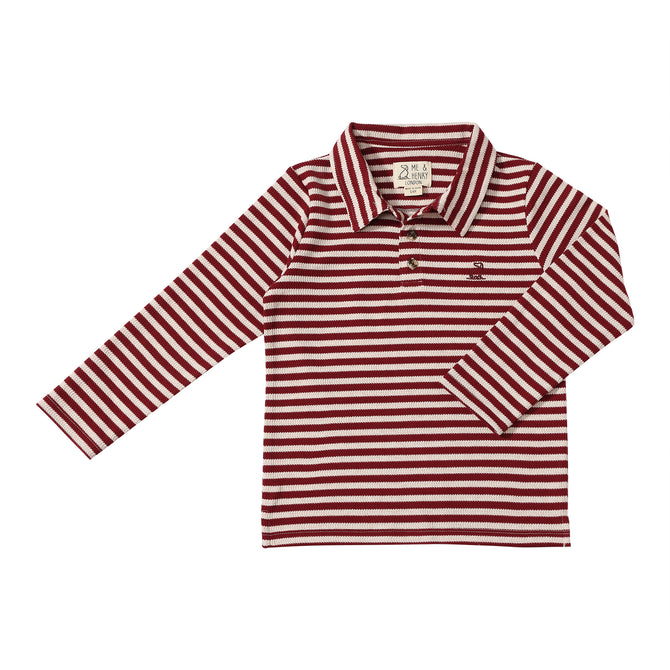 Spencer Polo - Burgundy/Cream