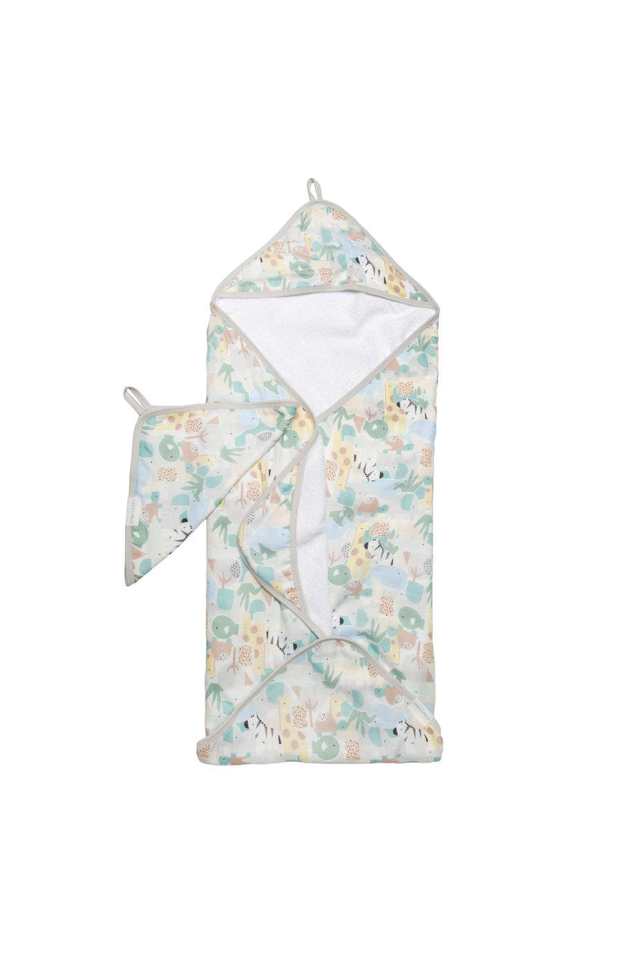 Hooded Towel Set - Animal Puzzle