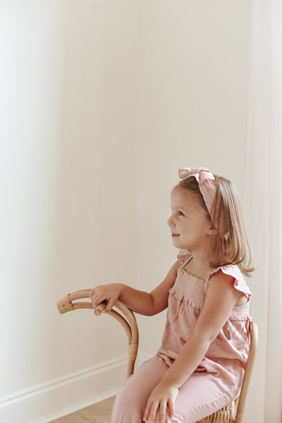 Organic Muslin Sleeveless Romper - Taffy