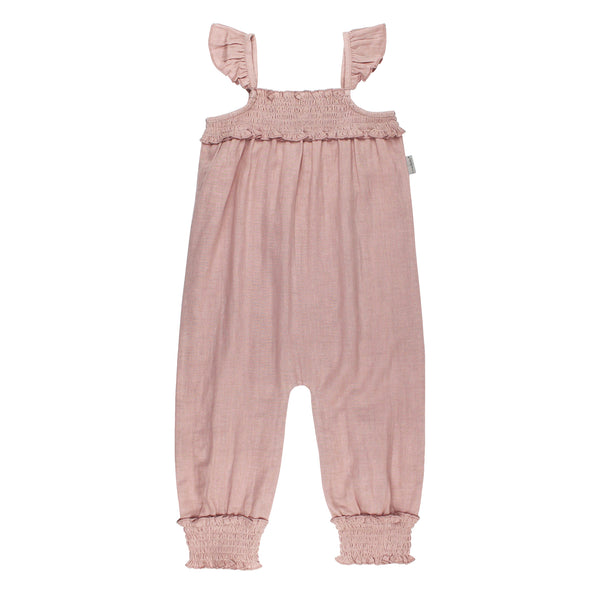 Organic Muslin Sleeveless Romper - Taffy