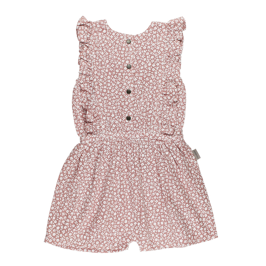 Kids Organic Muslin Ruffle Jumper - Taffy Floral