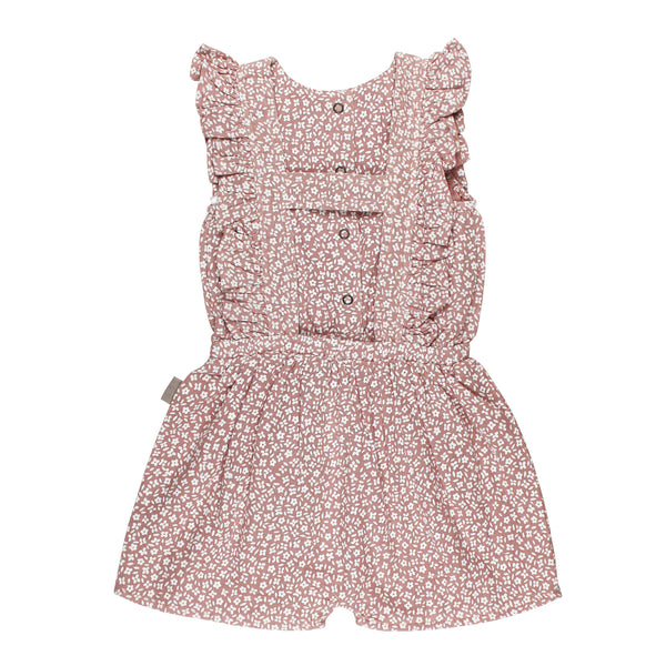 Kids Organic Muslin Ruffle Jumper - Taffy Floral