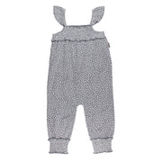 Kids Organic Muslin Sleeveless Romper - Blueberry Floral