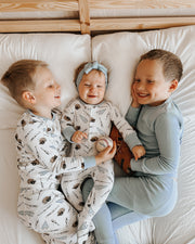 Kids Organic Long Sleeve Pajama Set - Let's Go