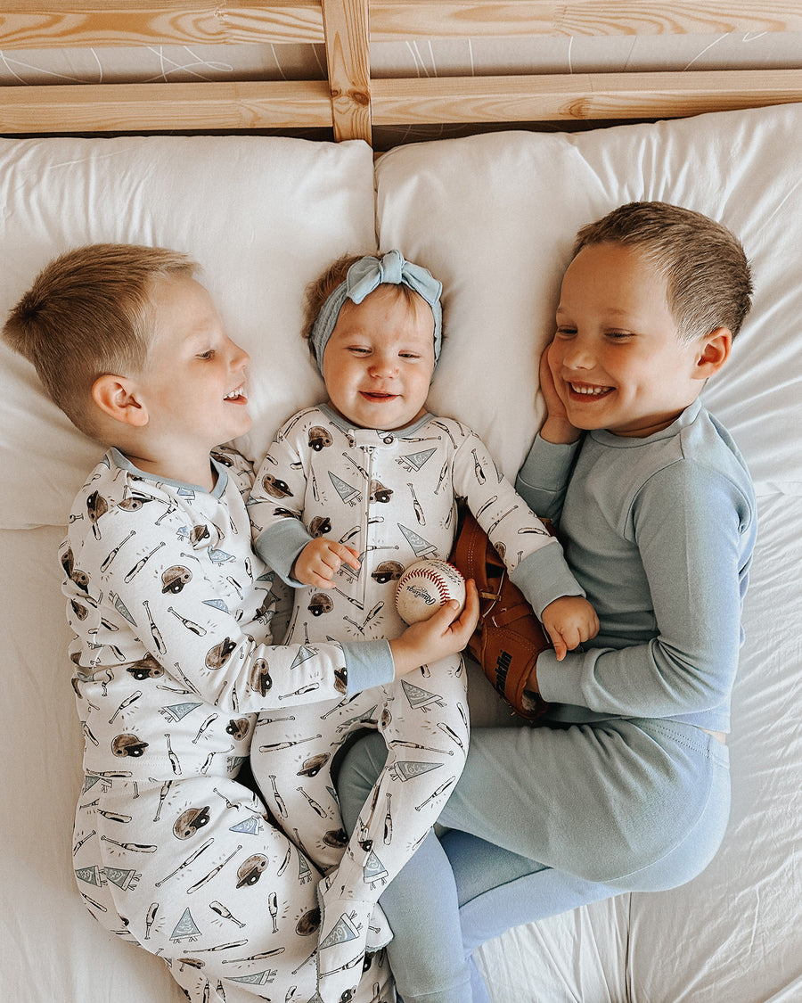 Kids Organic Long Sleeve Pajama Set - Let's Go