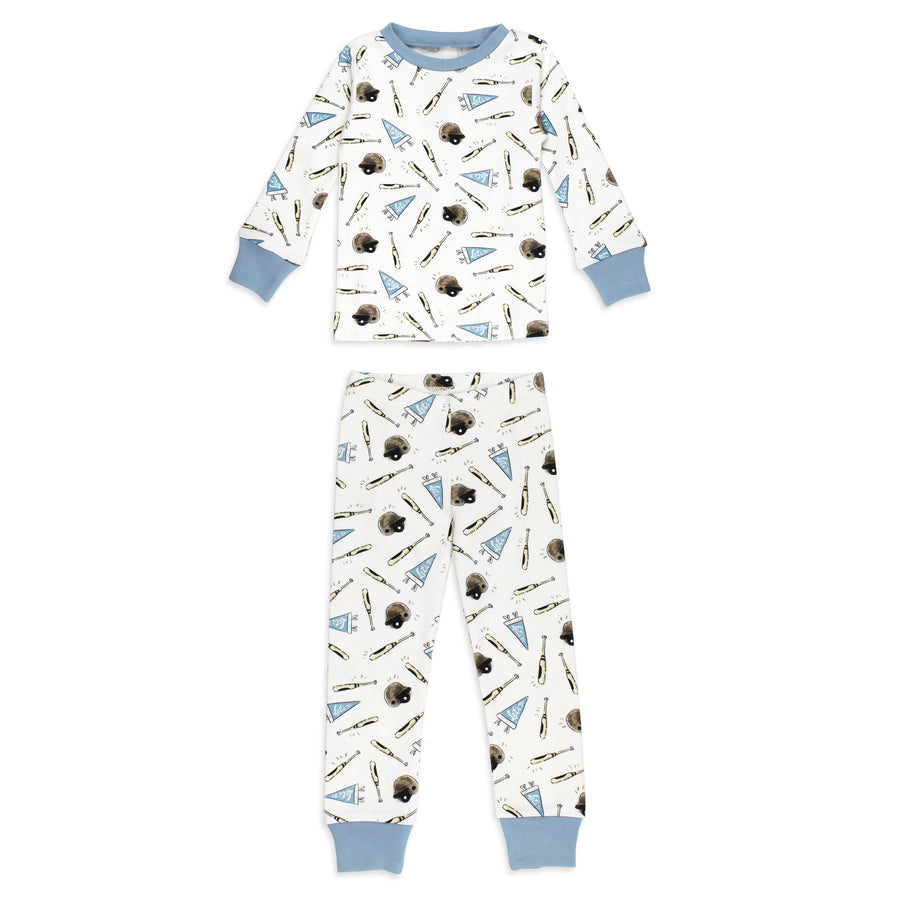 Kids Organic Long Sleeve Pajama Set - Let's Go