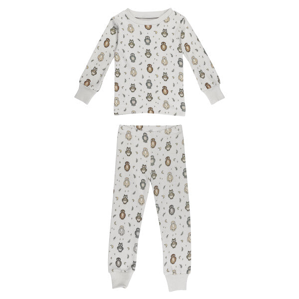 Kids Organic Long Sleeve Pajama Set - Owl Hoo?