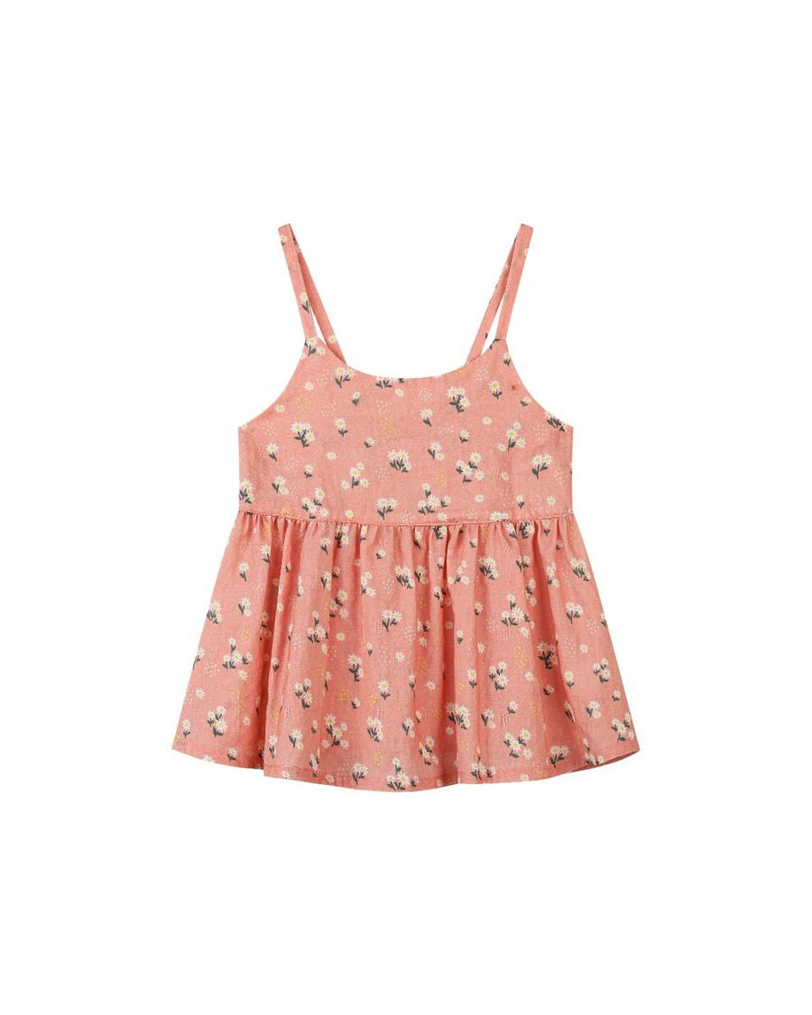 Katie Top - Peach Floral