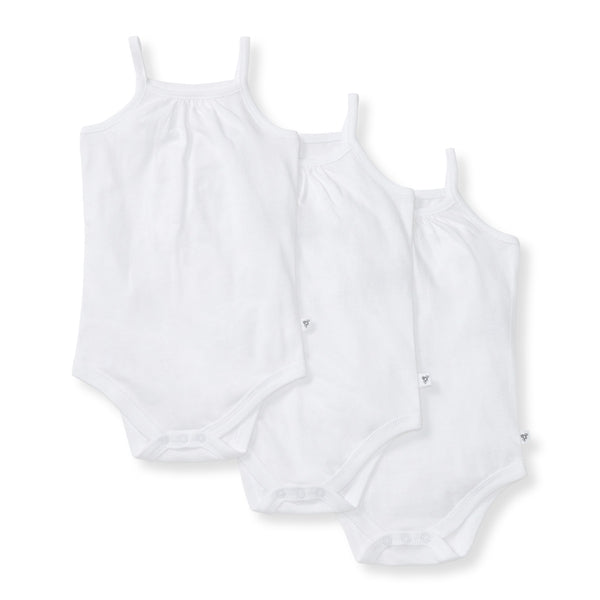 Solid Camisole Bodysuits Set of 3 - Cloud